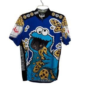 Vintage Pearl Izumi Cookie Monster Bike Hype Street 2005 Sesame Street Jersey M